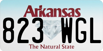 AR license plate 823WGL