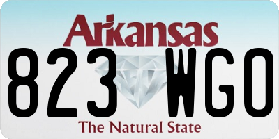 AR license plate 823WGO