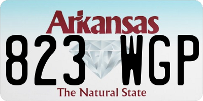 AR license plate 823WGP