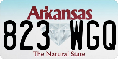 AR license plate 823WGQ