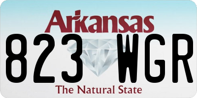 AR license plate 823WGR