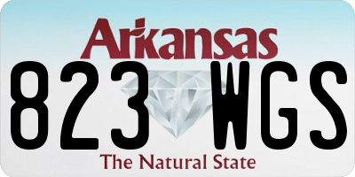 AR license plate 823WGS