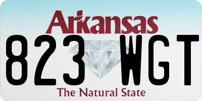 AR license plate 823WGT