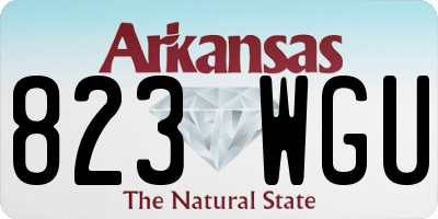 AR license plate 823WGU