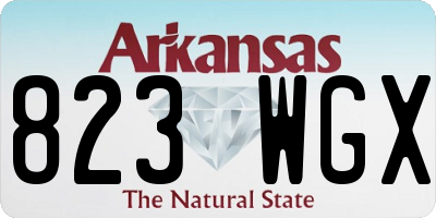AR license plate 823WGX