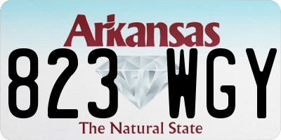 AR license plate 823WGY
