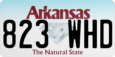 AR license plate 823WHD