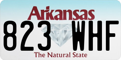 AR license plate 823WHF