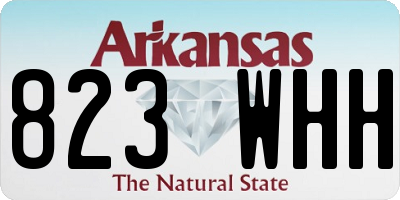 AR license plate 823WHH