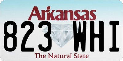 AR license plate 823WHI