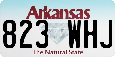 AR license plate 823WHJ