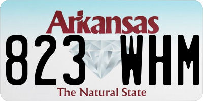 AR license plate 823WHM
