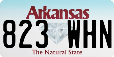 AR license plate 823WHN