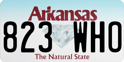 AR license plate 823WHO