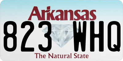 AR license plate 823WHQ