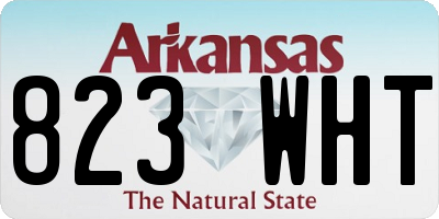 AR license plate 823WHT