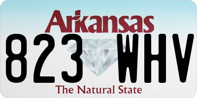 AR license plate 823WHV