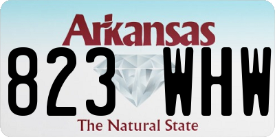 AR license plate 823WHW
