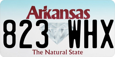 AR license plate 823WHX