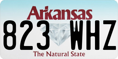 AR license plate 823WHZ