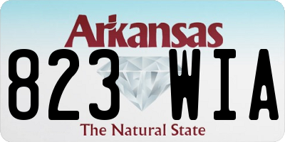 AR license plate 823WIA