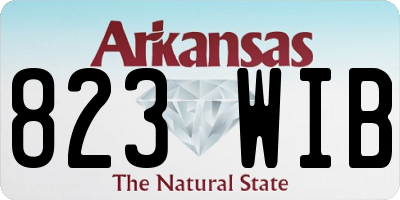 AR license plate 823WIB