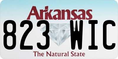 AR license plate 823WIC
