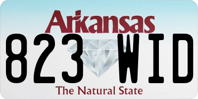AR license plate 823WID