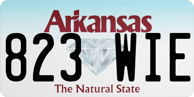 AR license plate 823WIE