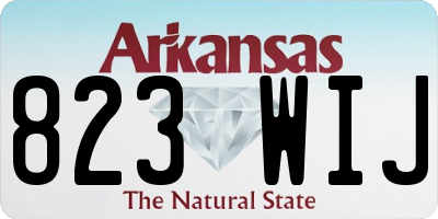 AR license plate 823WIJ