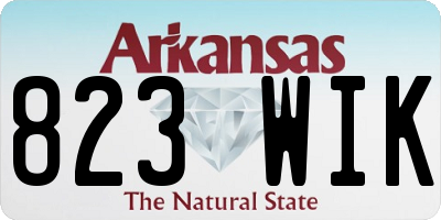 AR license plate 823WIK