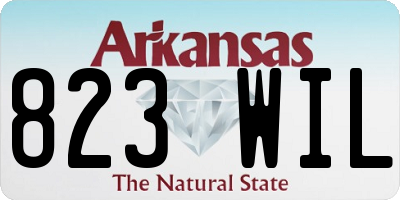 AR license plate 823WIL
