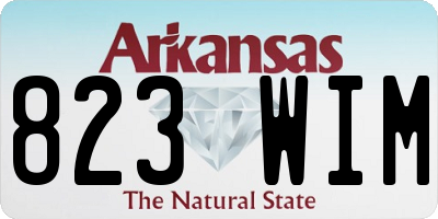 AR license plate 823WIM