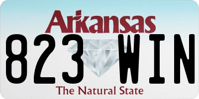 AR license plate 823WIN