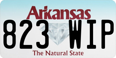 AR license plate 823WIP