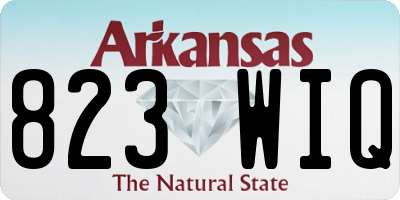 AR license plate 823WIQ