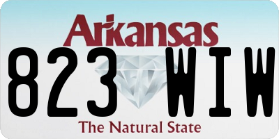 AR license plate 823WIW