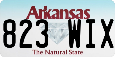 AR license plate 823WIX