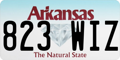 AR license plate 823WIZ