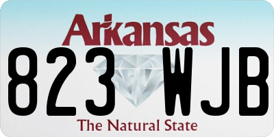 AR license plate 823WJB