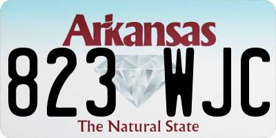 AR license plate 823WJC