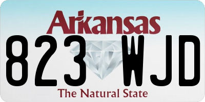 AR license plate 823WJD