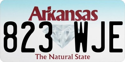 AR license plate 823WJE
