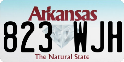 AR license plate 823WJH
