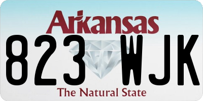 AR license plate 823WJK
