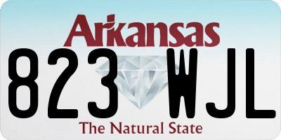 AR license plate 823WJL