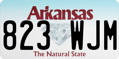 AR license plate 823WJM