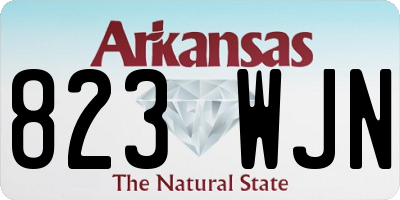 AR license plate 823WJN