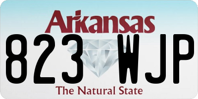 AR license plate 823WJP
