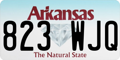 AR license plate 823WJQ